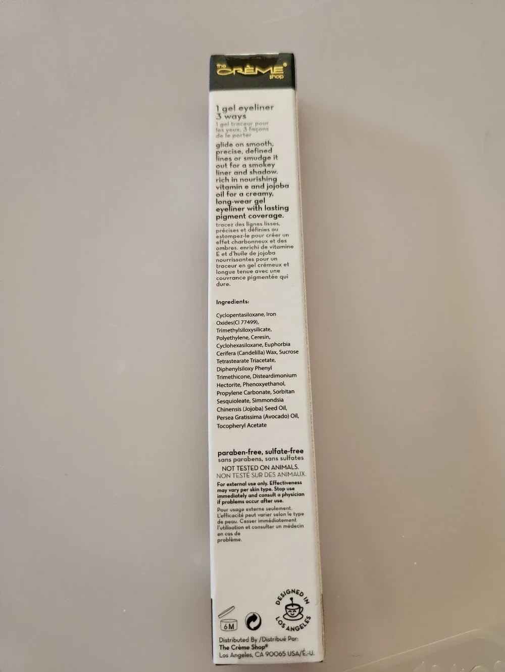 The Creme Shop 3-in-1 Chroma Gel Eyeliner Color Obsidian New